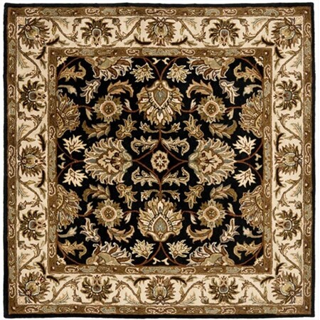 Safavieh 8 x 8 ft. Square- Traditional Heritage Black And Beige Hand Tufted Rug HG628B-8SQ